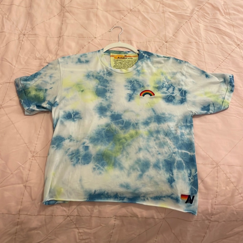 Aviator Nation women’s cropped t-shirt - size M - tie dye color - gently used